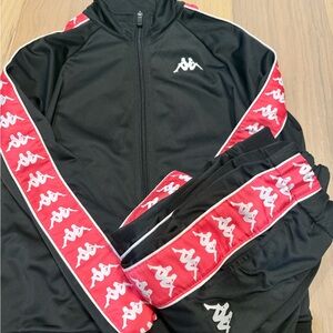 Kappa Black and Red Youth Apparel